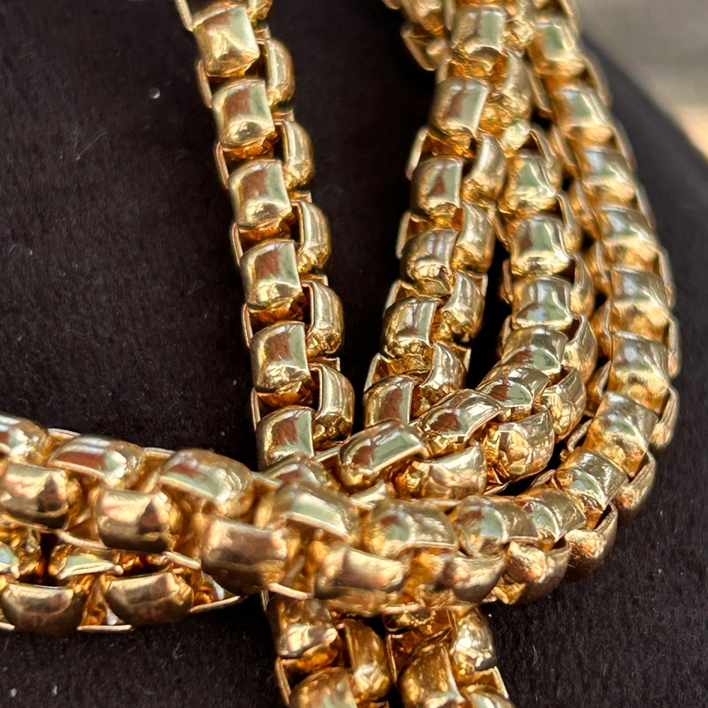 Unbranded heavy substantial, gold Rollo link necklaces interlocking, carabiners - Picture 16 of 17